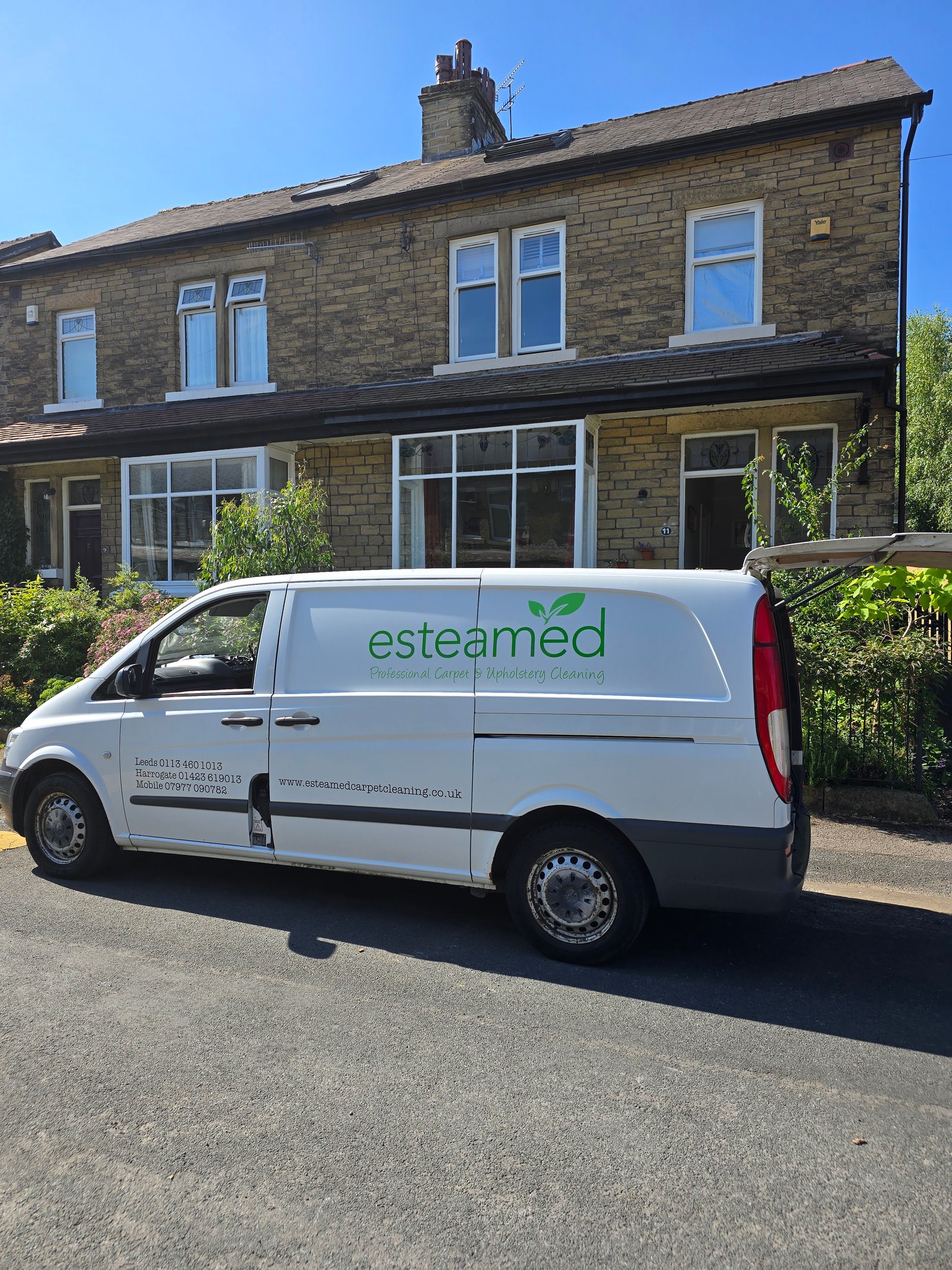 Esteamed van at a carpet cleaning job in Bradford