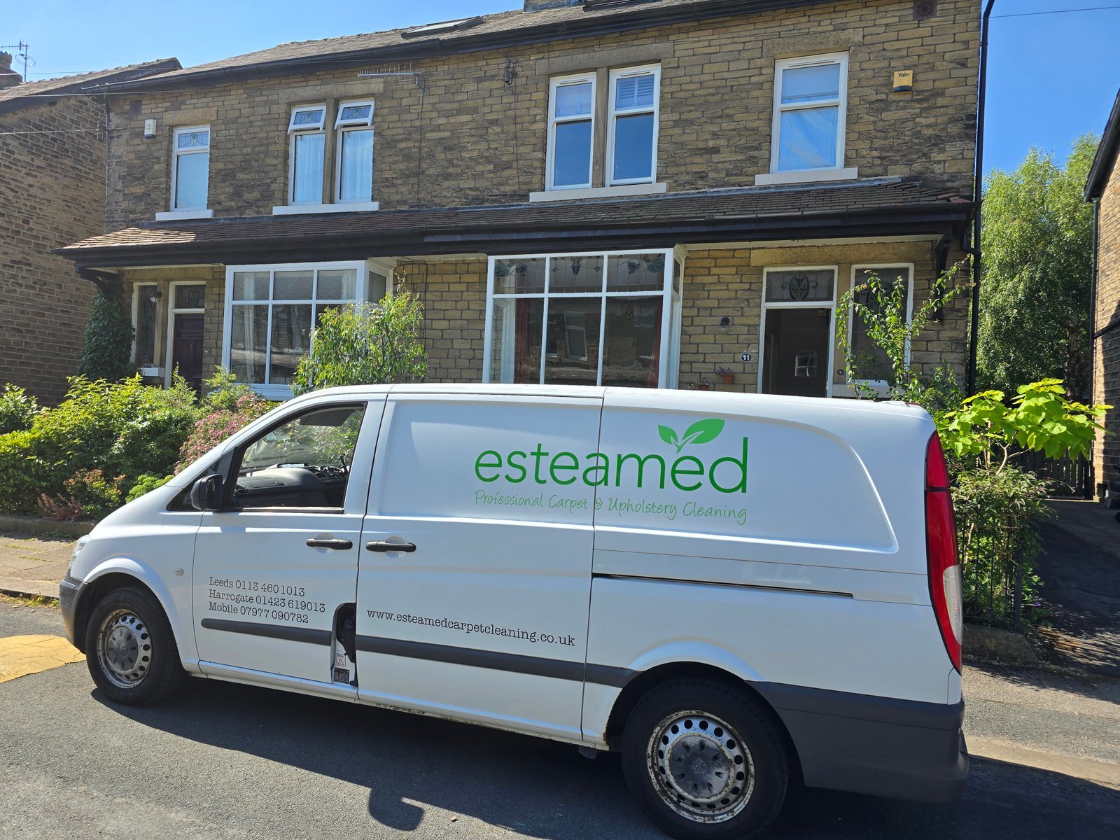 Esteamed professional carpet cleaning van in Bradford