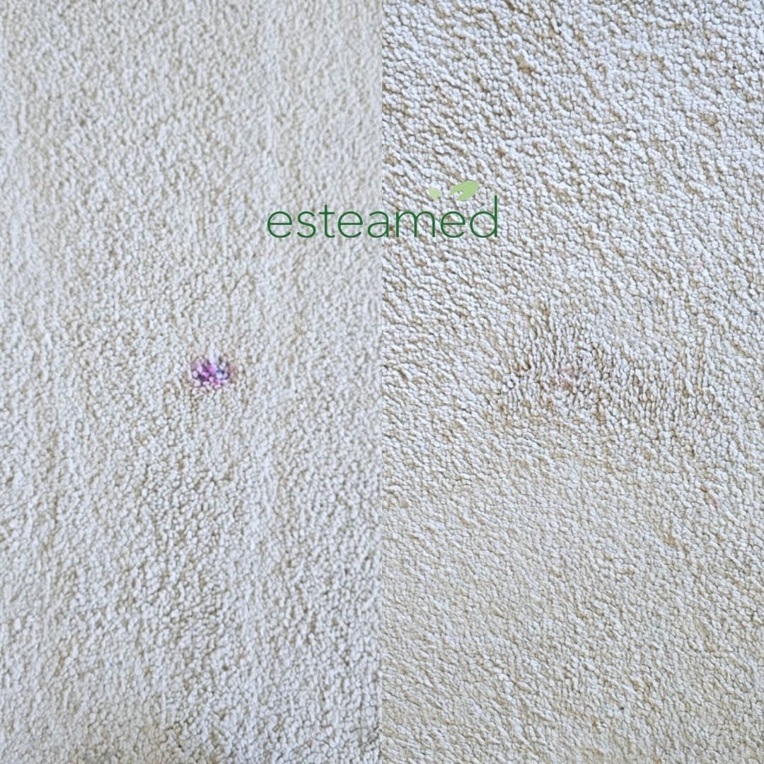 End of tenancy carpet cleaning before and after — stain removal and deep clean results
