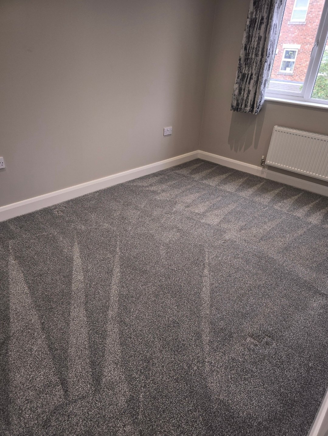 Bedroom carpet in Guiseley, Leeds after professional low-moisture cleaning