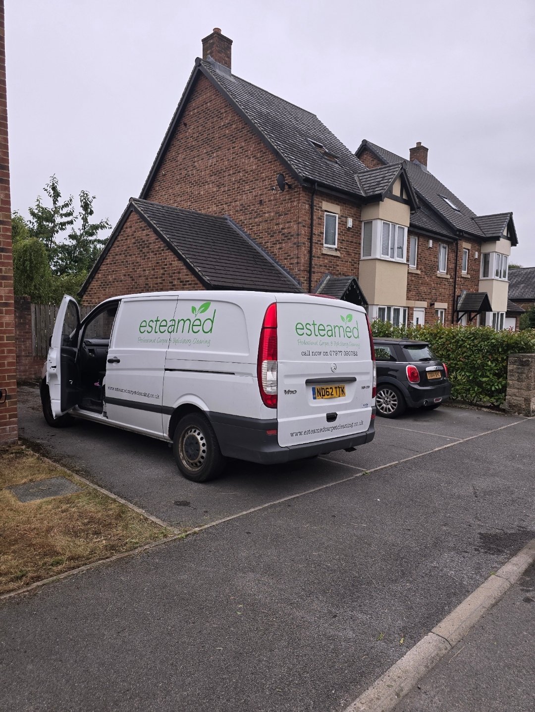 Esteamed van at a brick home in Guiseley, Leeds