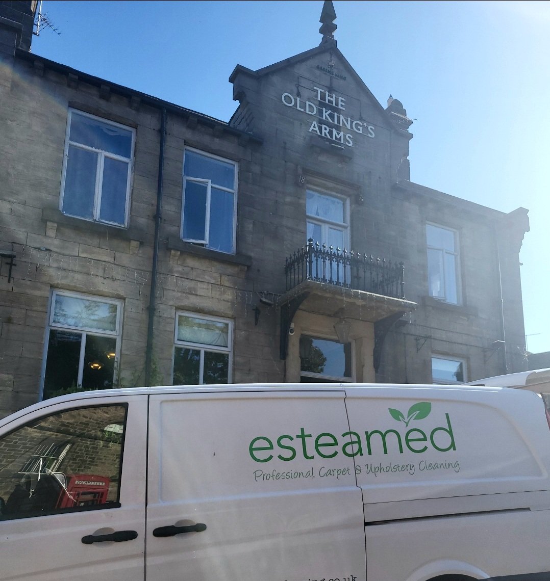 Esteamed van at The Old Kings Arms, Horsforth for a commercial cleaning job